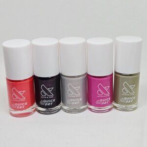 BUNDLE OF 5 NEW KOREA OLIVE & JUNE QUICK DRY NAIL POLISH ASSTD COLORS $55 VALUE